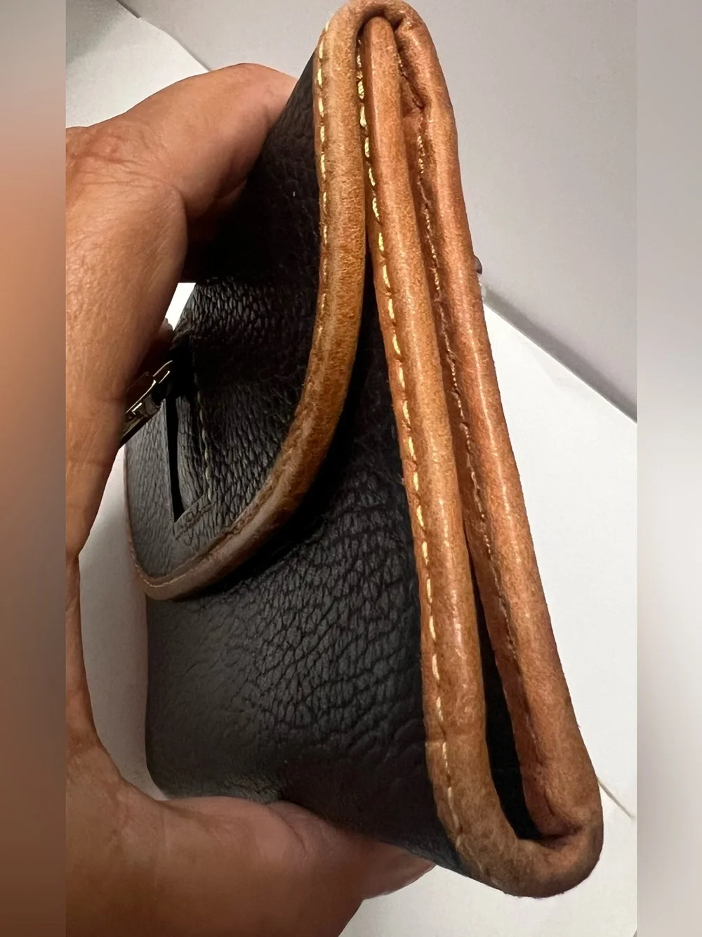 Dooney & Bourke Black Pebbled Leather Continental Clutch Flap Wallet